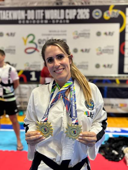 Susana Cattáneo se destacó en el Mundial de Taekwondo de España con dos medallas de oro